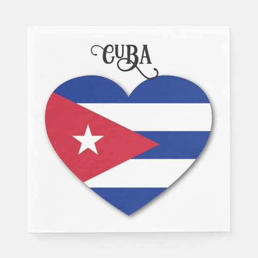Serviette En Papier Cuba Love (Devant)