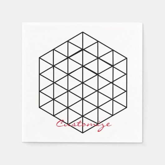 Serviette En Papier Cube 3D géométrique Thunder_Cove (Devant)