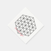 Serviette En Papier Cube 3D géométrique Thunder_Cove (Coin)