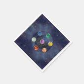 Serviette En Papier Cube de Metatron Chakras Géométrie sacrée (Coin)