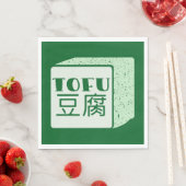 Serviette En Papier Cube japonaise de tofu (En situation)