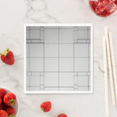 Serviette En Papier Cubes Abstraits (En situation)