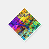Serviette En Papier Cubes abstraits violets (Coin)