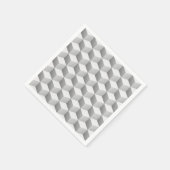 Serviette En Papier Cubes d'apparence 3D gris blanc (Coin)