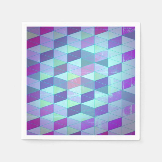 Serviette En Papier Cubes en triangles Motif géométrique (Devant)