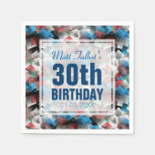 Serviette En Papier Cubist Abstrait 30e Anniversaire serviettes en pap (Devant)