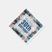 Serviette En Papier Cubist Abstrait 30e Anniversaire serviettes en pap (Coin)