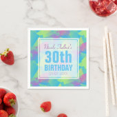 Serviette En Papier Cubist Abstrait Pastel 30e Anniversaire Papier Nap (En situation)