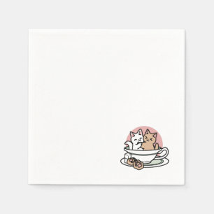 Serviette En Papier Cuddin en coupe - Tea Time adorable