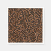 Serviette En Papier Cuir Rustique Embossé (Devant)