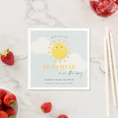 Serviette En Papier Cuire Notre Petit Baby shower Garçon Bleu Soleil (En situation)