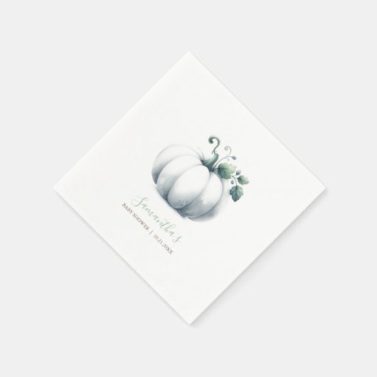 Serviette En Papier Cuisine Baby shower serviettes Aquarelle Citrouill (Coin)