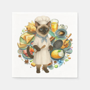 Serviette En Papier Cuisine Chef Cat pour Amoureux de les chats