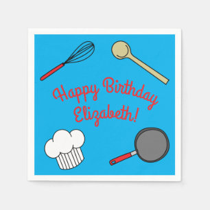 Serviette En Papier Cuisine Chef Cuisine Enfants 1er anniversaire