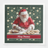 Serviette En Papier Cuisine classique Santa Claus serviettes de fête (Devant)