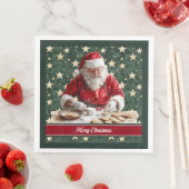 Serviette En Papier Cuisine classique Santa Claus serviettes de fête (En situation)