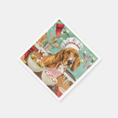 Serviette En Papier Cuisine de vacances Coonhound : Festive Noël (Coin)