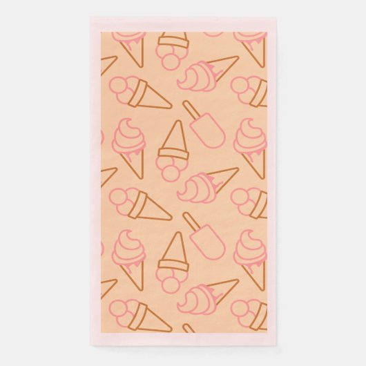 Serviette En Papier Cuisine estivale avec contours de glace (Devant)