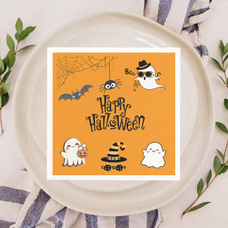 Serviette En Papier Cuisine et Éffrayante table de fête d'Halloween