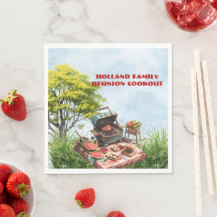 Serviette En Papier Cuisine familiale Retrouvailles dans le parc Papie