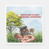 Serviette En Papier Cuisine familiale Retrouvailles dans le parc Papie (Devant)