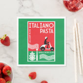 Serviette En Papier Cuisine italienne (En situation)