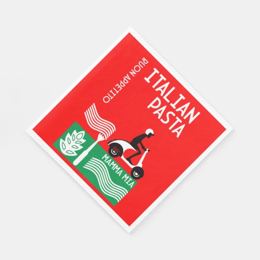 Serviette En Papier Cuisine italienne (Coin)