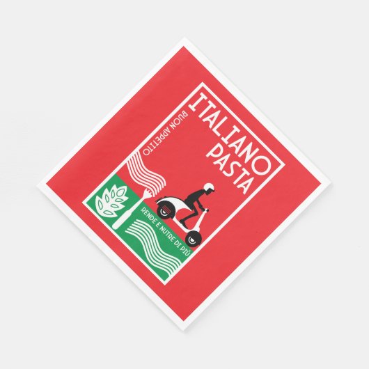 Serviette En Papier Cuisine italienne (Coin)