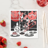 Serviette En Papier Cuisine japonaise (En situation)