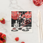 Serviette En Papier Cuisine japonaise (En situation)