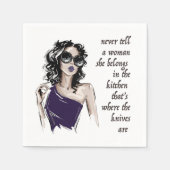 Serviette En Papier Cuisine Les couteaux appartiennent (Devant)