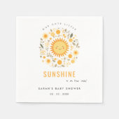 Serviette En Papier Cuisine Notre Petit Baby shower Soleil Boho (Devant)
