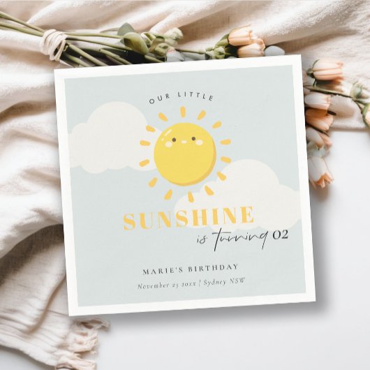 Serviette En Papier Cuisine Notre Petit Garçon Bleu Soleil N'Importe Q