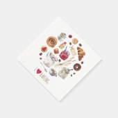 Serviette En Papier Cuisson à l'aquarelle (Coin)