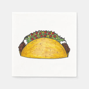 Serviette En Papier Cuisson mexicaine Taco Tacos Imprimer Napkin