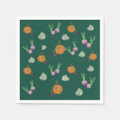 Serviette En Papier Cultures racines, légumes mignons (Devant)