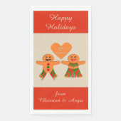 Serviette En Papier Cume Noël Gingerbread Couple Custom (Devant)