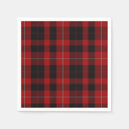 Serviette En Papier Cunningham Clan Tartan Plaid Papier (Devant)