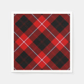 Serviette En Papier Cunningham Tartan rouge noir (Devant)