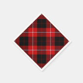 Serviette En Papier Cunningham Tartan rouge noir (Coin)