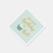 Serviette En Papier Cupcake 60e Anniversaire Mint Green (Coin)