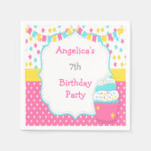 Serviette En Papier Cupcake and Sprinkings Birthday Party (Devant)