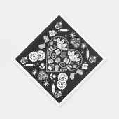 Serviette En Papier Cupcake Baking Folk Art (Coin)