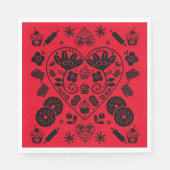 Serviette En Papier Cupcake Baking Folk Art (Devant)