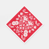 Serviette En Papier Cupcake Baking Folk Art (Coin)