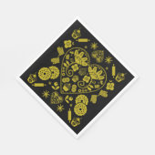 Serviette En Papier Cupcake Baking Folk Art (Coin)