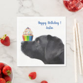 Serviette En Papier Cupcake - Black Lab (En situation)