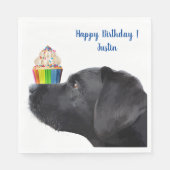 Serviette En Papier Cupcake - Black Lab (Devant)