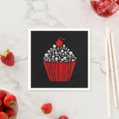 Serviette En Papier Cupcake crâne (En situation)