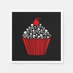 Serviette En Papier Cupcake crâne